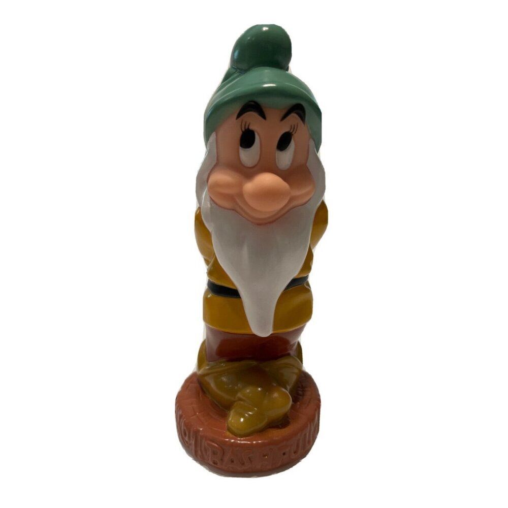 Vintage Disney Snow White 7 Dwarfs Bashful Rubber Bath Toy Squeaking